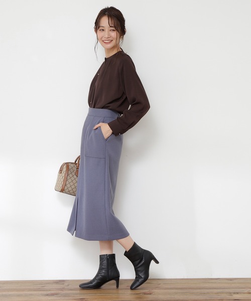 N.（N. Natural Beauty Basic）（エヌエヌナチュラルビューティーベーシック）の「【S Size Line】◆フロントスリットタイトスカート（スカート・レディース・モカ/ブルー/ナチュラル・SMALL/MEDIUM）」の9枚目の写真