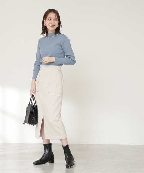 N.（N. Natural Beauty Basic）（エヌエヌナチュラルビューティーベーシック）の「【S Size Line】◆フロントスリットタイトスカート（スカート・レディース・モカ/ブルー/ナチュラル・SMALL/MEDIUM）」の15枚目の写真