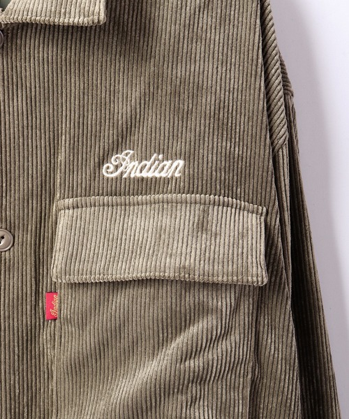 INDIAN MOTOCYCLE(インディアンモトサイクル)の「【INDIAN MOTOCYCLE】ストレッチ コーデュロイ BIGシャツジャケット(ブルゾン・メンズ・モカ/オリーブ/ブラック・L/M/XL)」の8枚目の写真