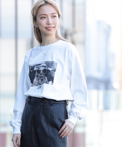 GOOD ROCK SPEED(グッドロックスピード)の「GOOD ROCK SPEED × Ray BEAMS / 別注 LIFE ロングスリーブ Tシャツ(Tシャツ/カットソー・レディース・ホワイト/ブラック/ベージュ・ONE SIZE)」の2枚目の写真