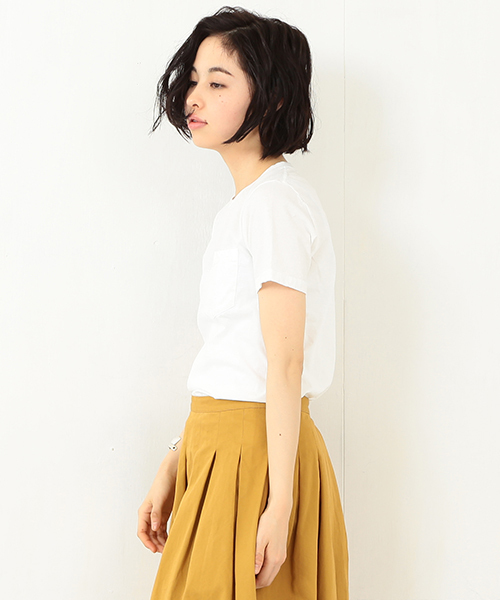 HANES(ヘインズ)の「HANES / POCKET-TEE(Tシャツ/カットソー・レディース・ホワイト/ブラック/ピンク/ネイビー・ONE SIZE)」の20枚目の写真