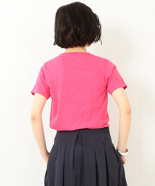 HANES(ヘインズ)の「HANES / POCKET-TEE(Tシャツ/カットソー・レディース・ホワイト/ブラック/ピンク/ネイビー・ONE SIZE)」の14枚目の写真