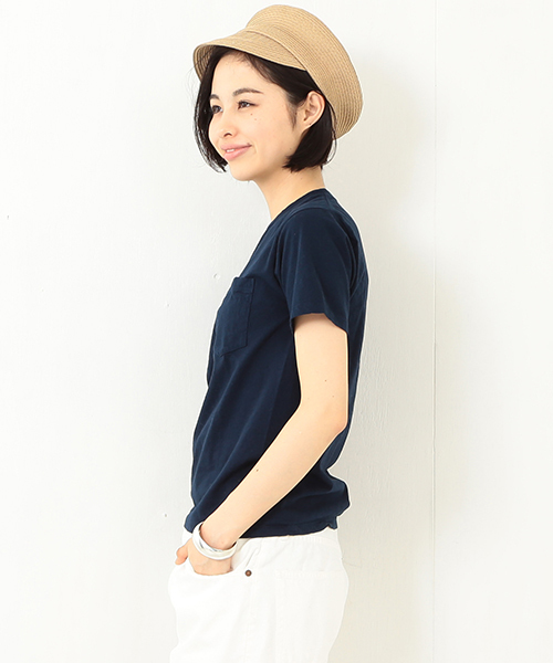 HANES(ヘインズ)の「HANES / POCKET-TEE(Tシャツ/カットソー・レディース・ホワイト/ブラック/ピンク/ネイビー・ONE SIZE)」の15枚目の写真