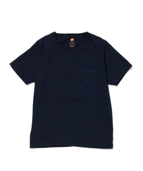 HANES(ヘインズ)の「HANES / POCKET-TEE(Tシャツ/カットソー・レディース・ホワイト/ブラック/ピンク/ネイビー・ONE SIZE)」の9枚目の写真