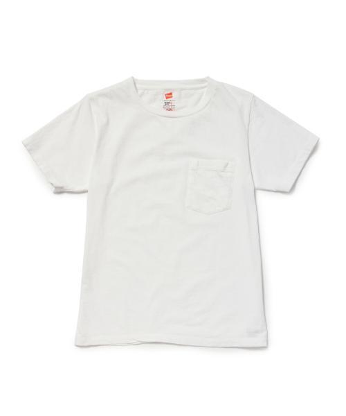 HANES(ヘインズ)の「HANES / POCKET-TEE(Tシャツ/カットソー・レディース・ホワイト/ブラック/ピンク/ネイビー・ONE SIZE)」の6枚目の写真
