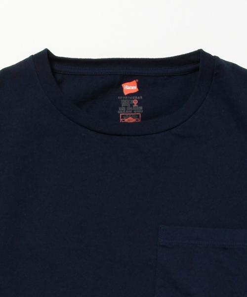 HANES(ヘインズ)の「HANES / POCKET-TEE(Tシャツ/カットソー・レディース・ホワイト/ブラック/ピンク/ネイビー・ONE SIZE)」の8枚目の写真