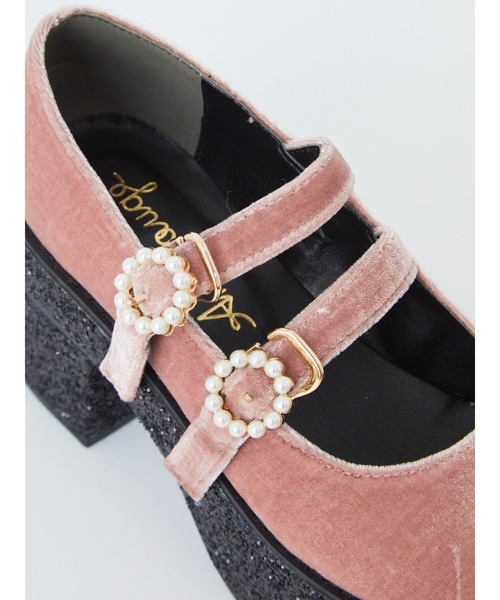 Ank Rouge(アンクルージュ)の「パールバックルWベルト厚底シューズ(その他シューズ・レディース・ブラック/ピンク・M/L)」の8枚目の写真