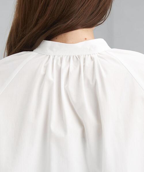 green label relaxing（グリーンレーベルリラクシング）の「タイプライター ボリューム ブラウス（シャツ/ブラウス・レディース・ホワイト/オリーブ/ダークグレー・FREE）」の13枚目の写真