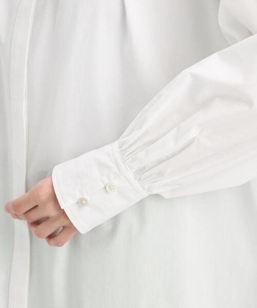 green label relaxing（グリーンレーベルリラクシング）の「タイプライター ボリューム ブラウス（シャツ/ブラウス・レディース・ホワイト/オリーブ/ダークグレー・FREE）」の14枚目の写真