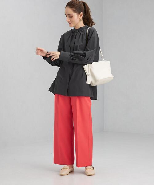 green label relaxing（グリーンレーベルリラクシング）の「タイプライター ボリューム ブラウス（シャツ/ブラウス・レディース・ホワイト/オリーブ/ダークグレー・FREE）」の22枚目の写真