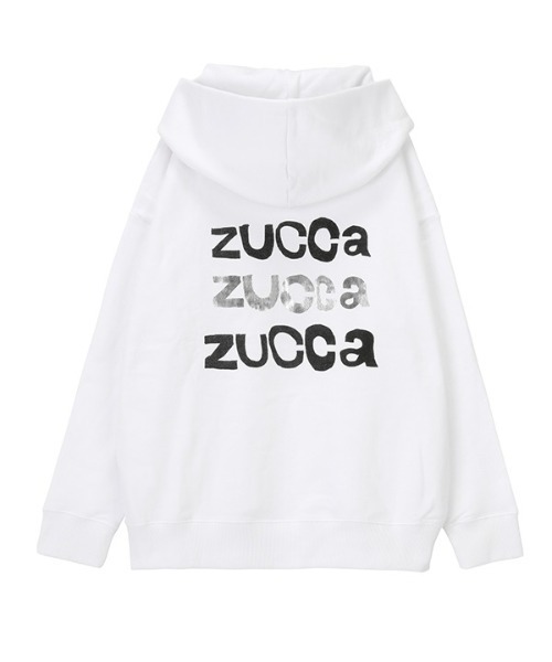 Zucca LOGOスウェット ホワイト 試着のみ ZUCCa - Zucca LOGOスウェット ホワイト 試着のみの通販 by 抜き足差し