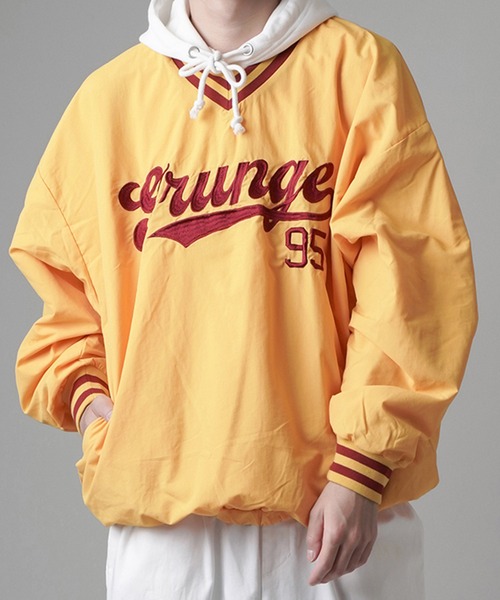 SPINNS（スピンズ）の「【ビッグシルエット】GRUNGE 95リブライン ナイロンプルオーバートップス（その他トップス・メンズ・ホワイト/サックスブルー/イエロー/グリーン/ロイヤルブルー・ONESIZE）」の5枚目の写真