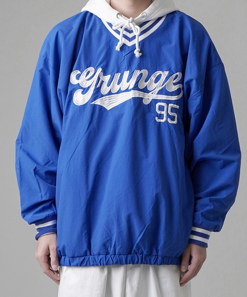 SPINNS（スピンズ）の「【ビッグシルエット】GRUNGE 95リブライン ナイロンプルオーバートップス（その他トップス・メンズ・ホワイト/サックスブルー/イエロー/グリーン/ロイヤルブルー・ONESIZE）」の12枚目の写真