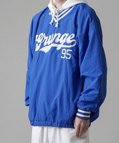 SPINNS（スピンズ）の「【ビッグシルエット】GRUNGE 95リブライン ナイロンプルオーバートップス（その他トップス・メンズ・ホワイト/サックスブルー/イエロー/グリーン/ロイヤルブルー・ONESIZE）」の13枚目の写真