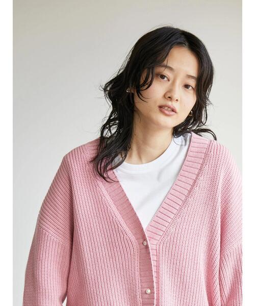 AMERICAN HOLIC(アメリカンホリック)の「パールボタン片畦ニットカーディガン(カーディガン/ボレロ・レディース・ピンク/ブルー・L/M)」の21枚目の写真