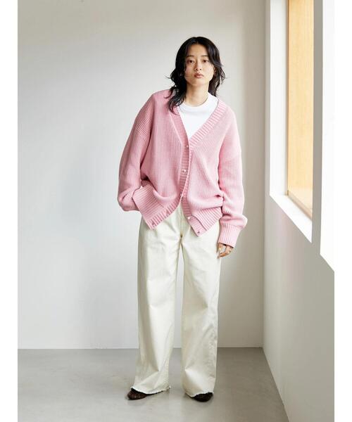 AMERICAN HOLIC(アメリカンホリック)の「パールボタン片畦ニットカーディガン(カーディガン/ボレロ・レディース・ピンク/ブルー・L/M)」の19枚目の写真