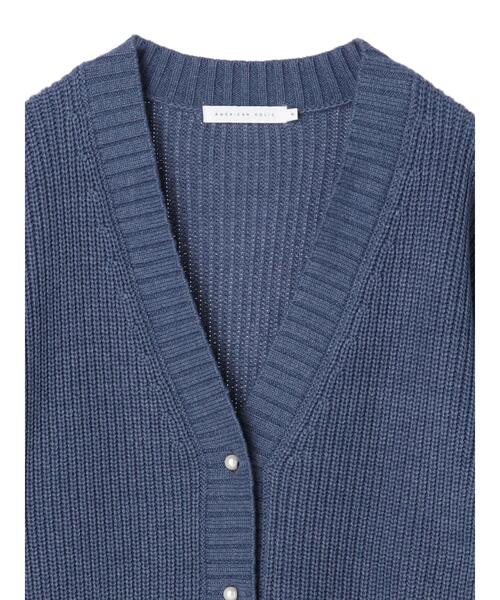 AMERICAN HOLIC(アメリカンホリック)の「パールボタン片畦ニットカーディガン(カーディガン/ボレロ・レディース・ピンク/ブルー・L/M)」の14枚目の写真