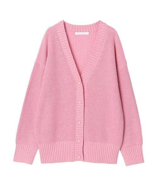 AMERICAN HOLIC(アメリカンホリック)の「パールボタン片畦ニットカーディガン(カーディガン/ボレロ・レディース・ピンク/ブルー・L/M)」の8枚目の写真