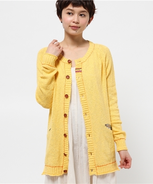 チチカカ（チチカカ）の「スラブチロリー　ロングカーディガン　　　　（カーディガン/ボレロ・レディース・イエロー/グリーン/グレー/ブラック・MEDIUM/LARGE）」の16枚目の写真