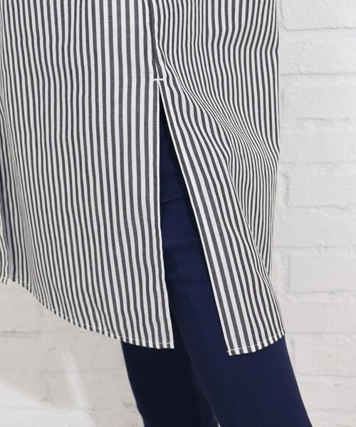 SHOO・LA・RUE(シューラルー)の「◆バンドカラー前開きシャツワンピース(ワンピース・レディース・ホワイト系/ブラック系2・02/03/04)」の4枚目の写真