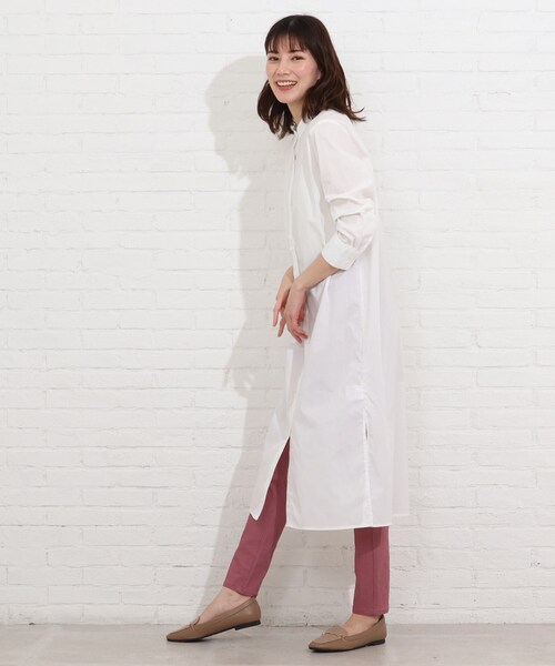 SHOO・LA・RUE(シューラルー)の「◆バンドカラー前開きシャツワンピース(ワンピース・レディース・ホワイト系/ブラック系2・02/03/04)」の7枚目の写真