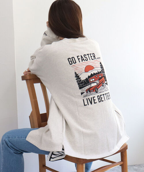 FREDY&GLOSTER（フレディアンドグロスター）の「【Collegiate Pacific/カレッジエイトパシフィック】Sweatshirts Cardigan スウェット カーディガン（スウェット・レディース・ライトグレー/イエロー/キナリ・MEDIUM）」の2枚目の写真