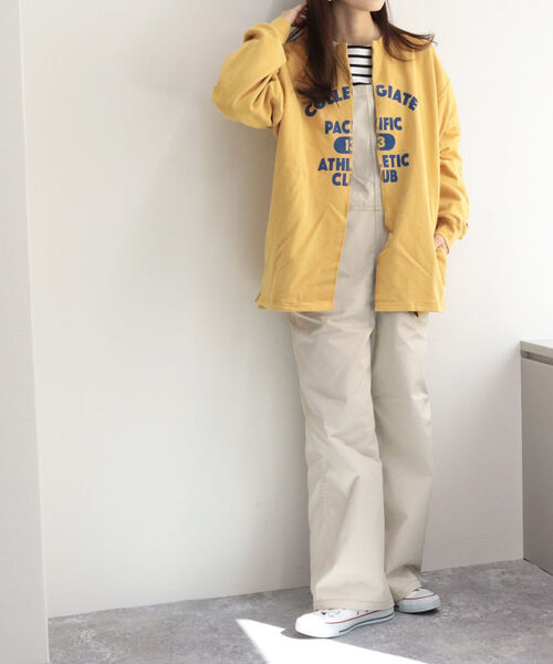 FREDY&GLOSTER（フレディアンドグロスター）の「【Collegiate Pacific/カレッジエイトパシフィック】Sweatshirts Cardigan スウェット カーディガン（スウェット・レディース・ライトグレー/イエロー/キナリ・MEDIUM）」の5枚目の写真