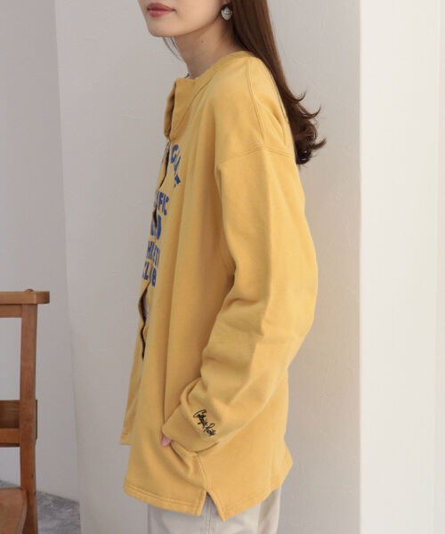 FREDY&GLOSTER（フレディアンドグロスター）の「【Collegiate Pacific/カレッジエイトパシフィック】Sweatshirts Cardigan スウェット カーディガン（スウェット・レディース・ライトグレー/イエロー/キナリ・MEDIUM）」の8枚目の写真