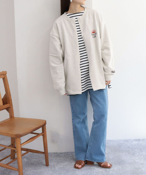 FREDY&GLOSTER（フレディアンドグロスター）の「【Collegiate Pacific/カレッジエイトパシフィック】Sweatshirts Cardigan スウェット カーディガン（スウェット・レディース・ライトグレー/イエロー/キナリ・MEDIUM）」の10枚目の写真