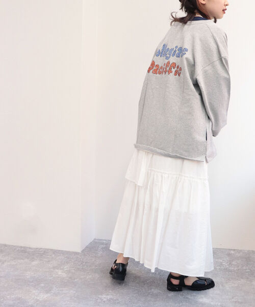 FREDY&GLOSTER（フレディアンドグロスター）の「【Collegiate Pacific/カレッジエイトパシフィック】Sweatshirts Cardigan スウェット カーディガン（スウェット・レディース・ライトグレー/イエロー/キナリ・MEDIUM）」の16枚目の写真