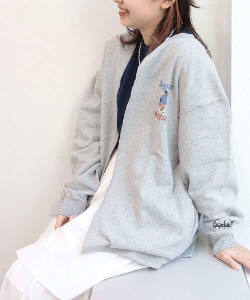 FREDY&GLOSTER（フレディアンドグロスター）の「【Collegiate Pacific/カレッジエイトパシフィック】Sweatshirts Cardigan スウェット カーディガン（スウェット・レディース・ライトグレー/イエロー/キナリ・MEDIUM）」の18枚目の写真