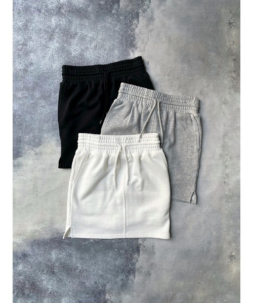 ENVYM（アンビー）の「ＨＷスエットスカート（スカート・レディース・ブラック/ホワイト/グレー・FREE）」の3枚目の写真