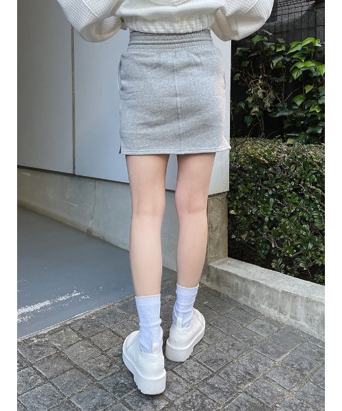 ENVYM（アンビー）の「ＨＷスエットスカート（スカート・レディース・ブラック/ホワイト/グレー・FREE）」の11枚目の写真