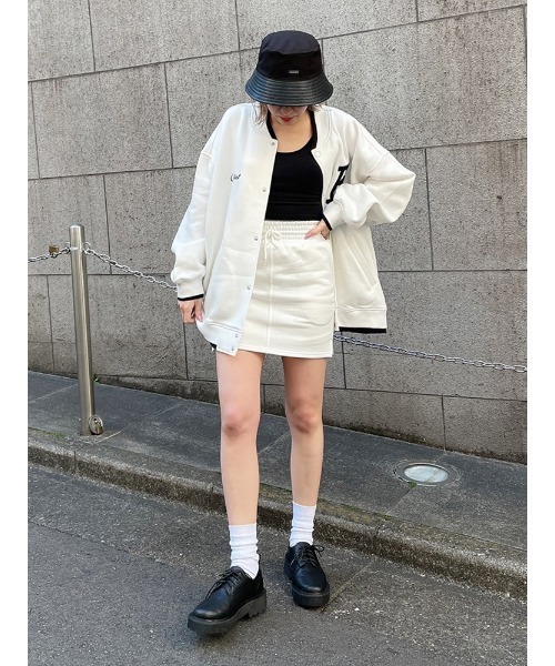 ENVYM（アンビー）の「ＨＷスエットスカート（スカート・レディース・ブラック/ホワイト/グレー・FREE）」の12枚目の写真