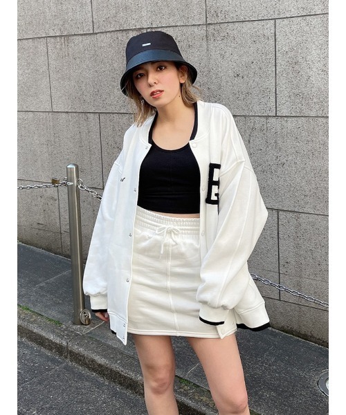 ENVYM（アンビー）の「ＨＷスエットスカート（スカート・レディース・ブラック/ホワイト/グレー・FREE）」の18枚目の写真