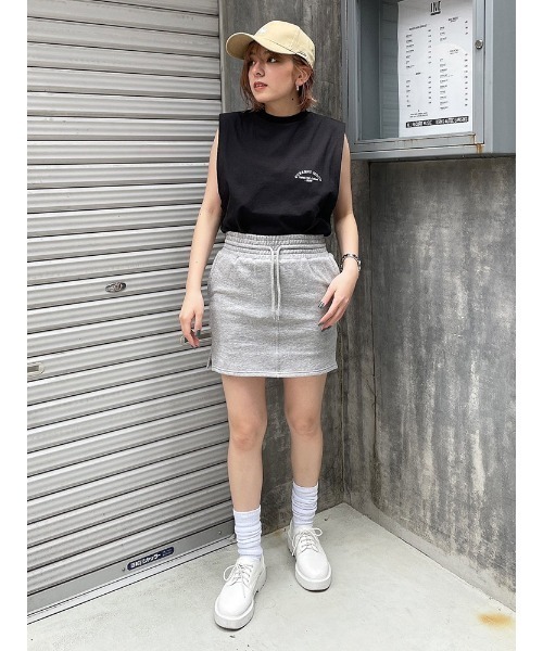 ENVYM（アンビー）の「ＨＷスエットスカート（スカート・レディース・ブラック/ホワイト/グレー・FREE）」の22枚目の写真