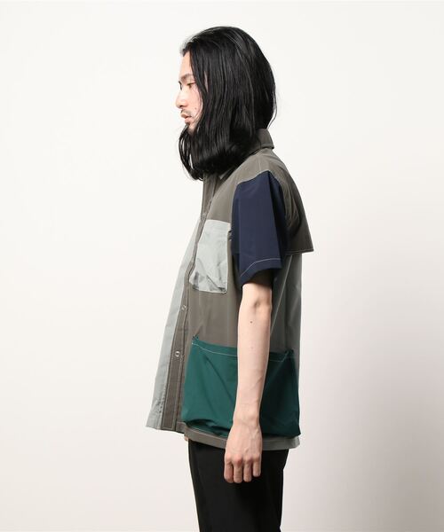 KRIFF MAYER（クリフメイヤー）の「クリーネスキャンプ半袖シャツ（シャツ/ブラウス・メンズ・グレー/グリーン/カラフル/チャコール・SMALL/MEDIUM/LARGE/X-LARGE）」の5枚目の写真