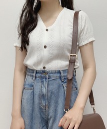 Cham.（チャム）の「半袖カーディガン（Tシャツ/カットソー）」