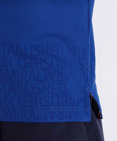 NICOLE CLUB FOR MEN（ニコルクラブフォーメン）の「Ａｄｍｉｒａｌ別注ロゴボ－ダ－ジャカ－ドモックネックシャツ（Tシャツ/カットソー・メンズ・ホワイト/ブラック/ネイビー/ロイヤルブルー・MEDIUM/LARGE/X-LARGE/XX-LARGE）」の17枚目の写真