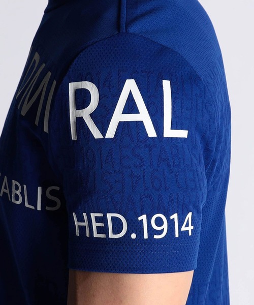 NICOLE CLUB FOR MEN（ニコルクラブフォーメン）の「Ａｄｍｉｒａｌ別注ロゴボ－ダ－ジャカ－ドモックネックシャツ（Tシャツ/カットソー・メンズ・ホワイト/ブラック/ネイビー/ロイヤルブルー・MEDIUM/LARGE/X-LARGE/XX-LARGE）」の18枚目の写真