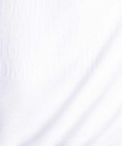 NICOLE CLUB FOR MEN（ニコルクラブフォーメン）の「Ａｄｍｉｒａｌ別注ロゴボ－ダ－ジャカ－ドモックネックシャツ（Tシャツ/カットソー・メンズ・ホワイト/ブラック/ネイビー/ロイヤルブルー・MEDIUM/LARGE/X-LARGE/XX-LARGE）」の5枚目の写真