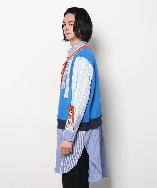 VIKTOR&ROLF(ヴィクター&ロルフ)の「VIKTOR&ROLF(ヴィクター&ロルフ)レースアップクレイジーシャツ(シャツ/ブラウス・メンズ・ブルー・46/48)」の6枚目の写真