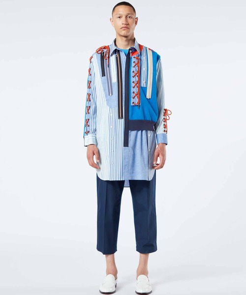 VIKTOR&ROLF(ヴィクター&ロルフ)の「VIKTOR&ROLF(ヴィクター&ロルフ)レースアップクレイジーシャツ(シャツ/ブラウス・メンズ・ブルー・46/48)」の3枚目の写真