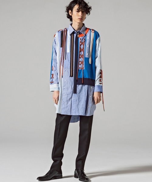 VIKTOR&ROLF(ヴィクター&ロルフ)の「VIKTOR&ROLF(ヴィクター&ロルフ)レースアップクレイジーシャツ(シャツ/ブラウス・メンズ・ブルー・46/48)」の17枚目の写真