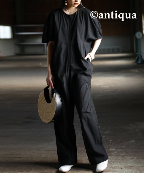 antiqua（アンティカ）の「オールインワン（つなぎ/オールインワン・レディース・ブラック/ベージュ・FREE）」の8枚目の写真