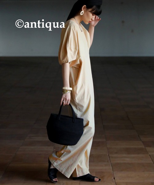 antiqua（アンティカ）の「オールインワン（つなぎ/オールインワン・レディース・ブラック/ベージュ・FREE）」の11枚目の写真