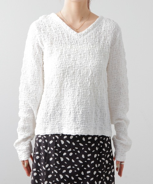 COLONY 2139（コロニートゥーワンスリーナイン）の「シャーリング2WAY長袖トップス（シャツ/ブラウス・レディース・ブラック/オフホワイト/イエロー・FREE）」の22枚目の写真