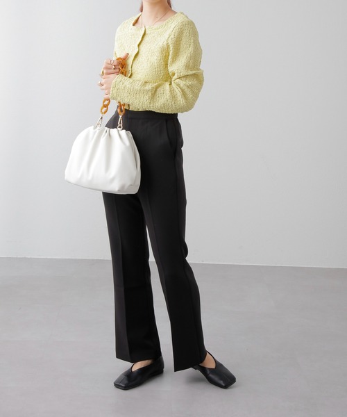 COLONY 2139（コロニートゥーワンスリーナイン）の「シャーリング2WAY長袖トップス（シャツ/ブラウス・レディース・ブラック/オフホワイト/イエロー・FREE）」の19枚目の写真