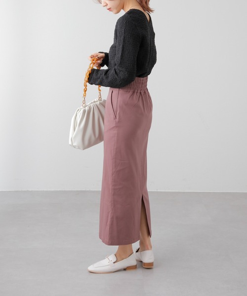 COLONY 2139（コロニートゥーワンスリーナイン）の「シャーリング2WAY長袖トップス（シャツ/ブラウス・レディース・ブラック/オフホワイト/イエロー・FREE）」の15枚目の写真