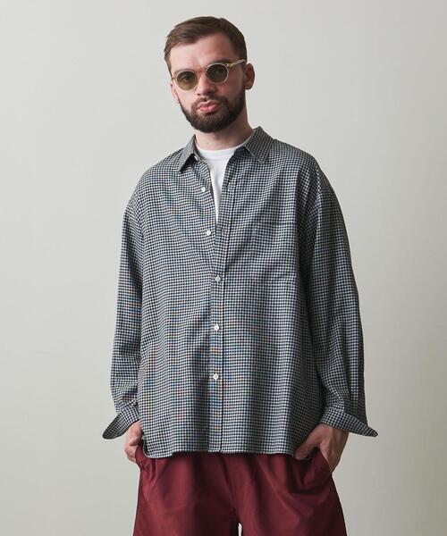 Steven Alan(スティーブンアラン)の「<Steven Alan> GINGHAM CHECK REGULAR COLLAR BOX SHIRT-LOOSE/シャツ(シャツ/ブラウス・メンズ・ダークグリーン/ネイビー・S/M/L/XL)」の11枚目の写真